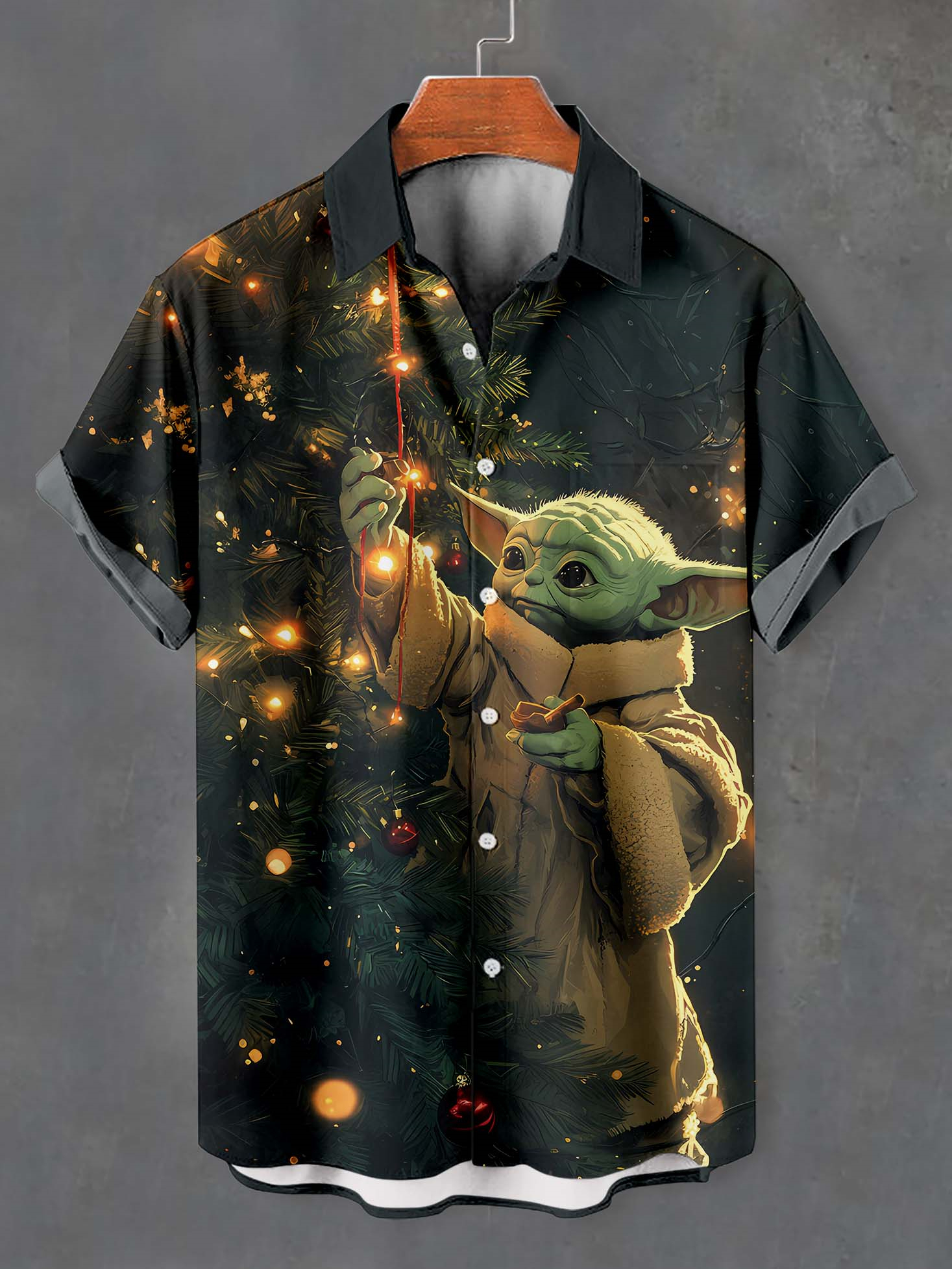 Men's Classic Movie Christmas Graphic Short Sleeve Shirt