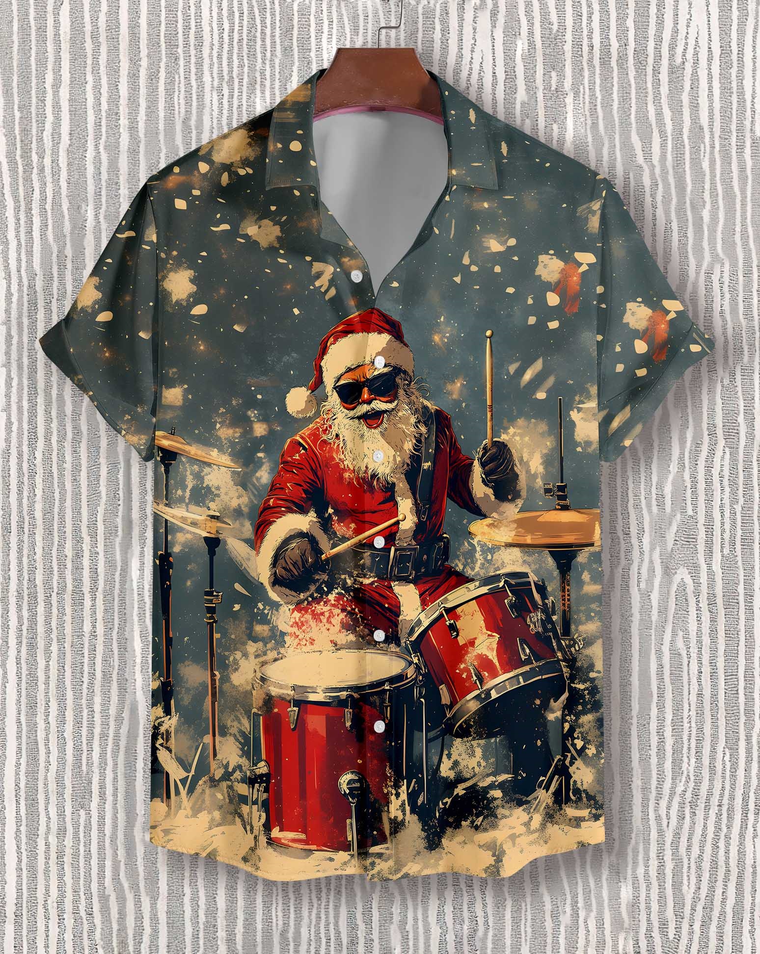 Men's Christmas Graphic Short Sleeve Shirt