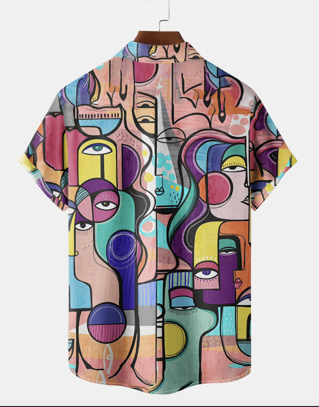 Abstract art painting short sleeved shirt