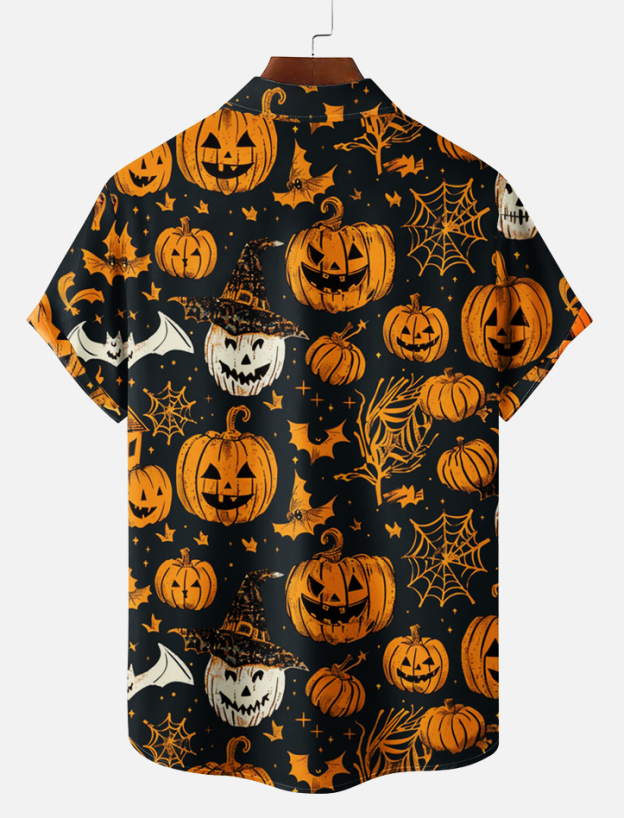 Halloween graphic short sleeve shirt