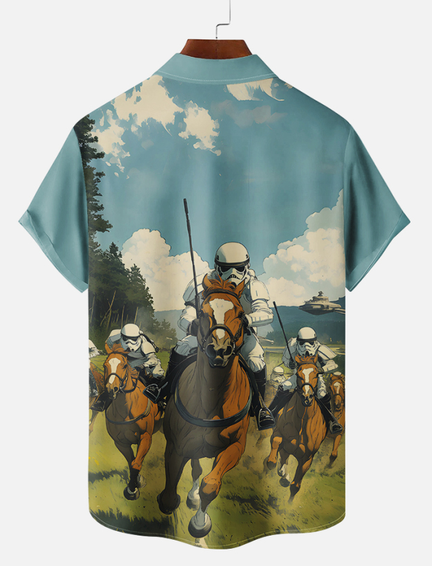 Men's Classic Movie Graphic Short Sleeve Shirt