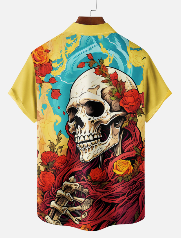 Men's Day of the Dead Graphic Short Sleeve Shirt