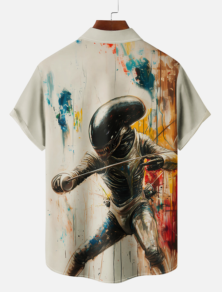 Men's Classic Movie Graphic Short Sleeve Shirt