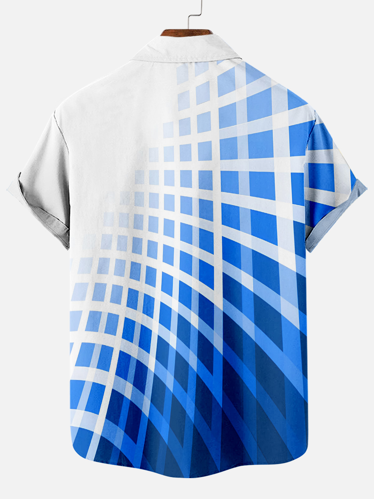 Men's Casual Contrast Color Short Sleeve Shirt