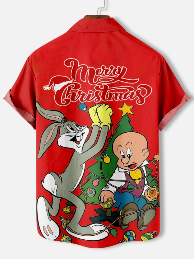 Men's Christmas Graphic Short Sleeve Shirt