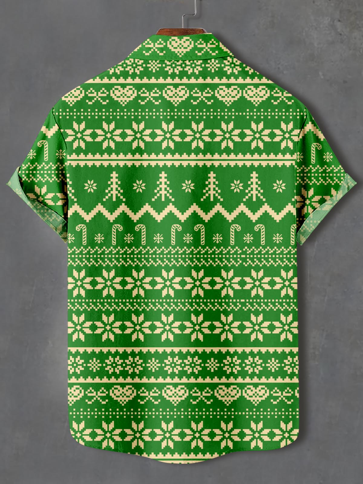 Men's Christmas Cartoon Graphic Short Sleeve Shirt