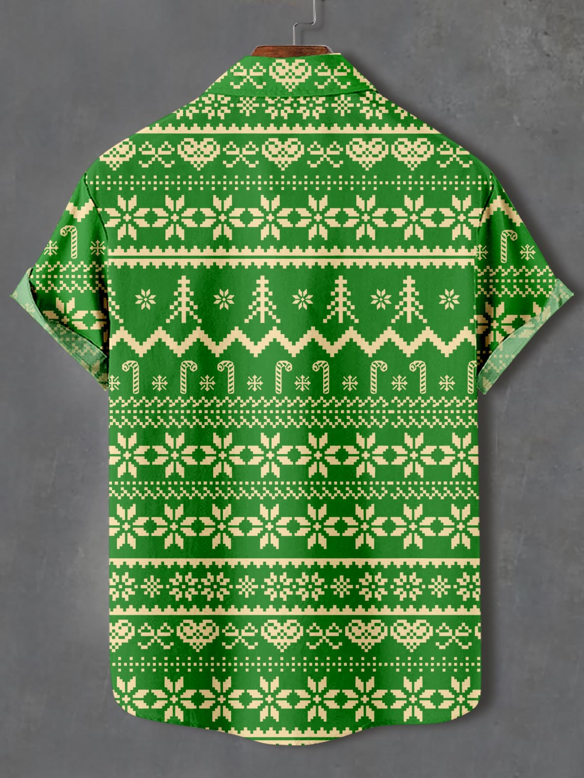 Men's Christmas Cartoon Graphic Short Sleeve Shirt