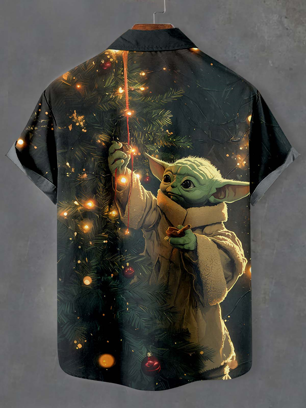 Men's Classic Movie Christmas Graphic Short Sleeve Shirt