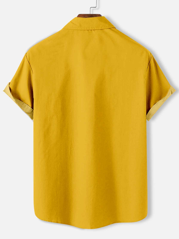 Men's Cartoon Car Graphic Short Sleeve Shirt