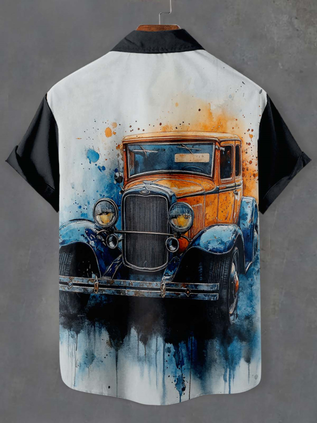 Men's Car Graphic Short Sleeve Shirt