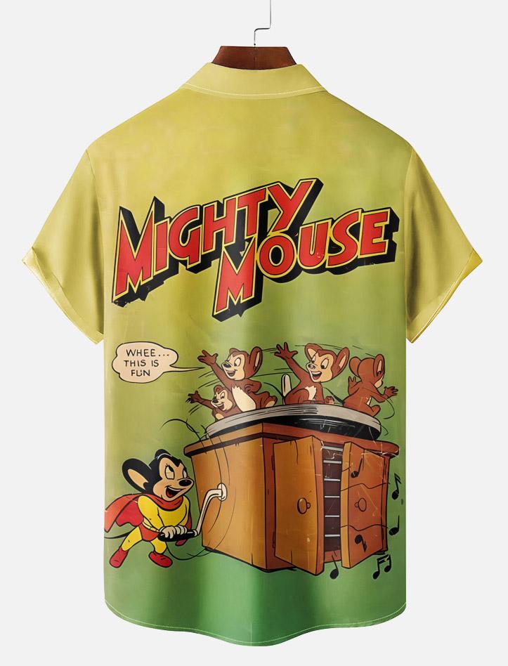 Classic Cartoon pattern short sleeved shirt