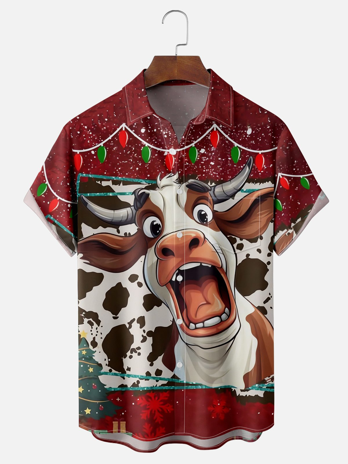 Men's Christmas Graphic Short Sleeve Shirt