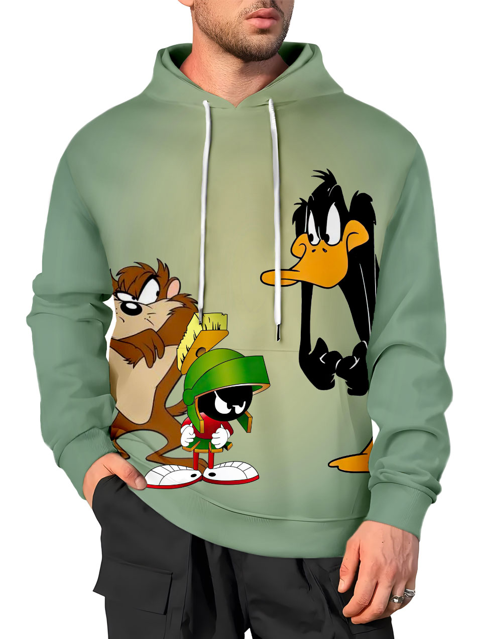 Men's Casual Art Cartoon Graphic Hoodie