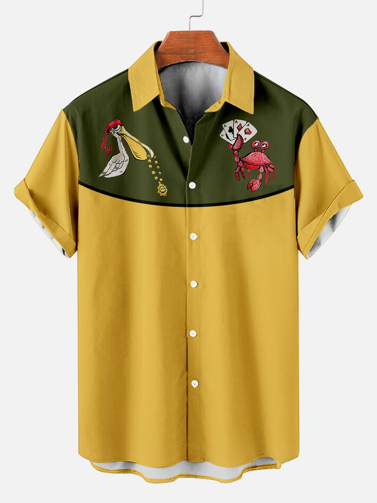 Men's Short Refreshing elegant hawaii Sleeve Shirt