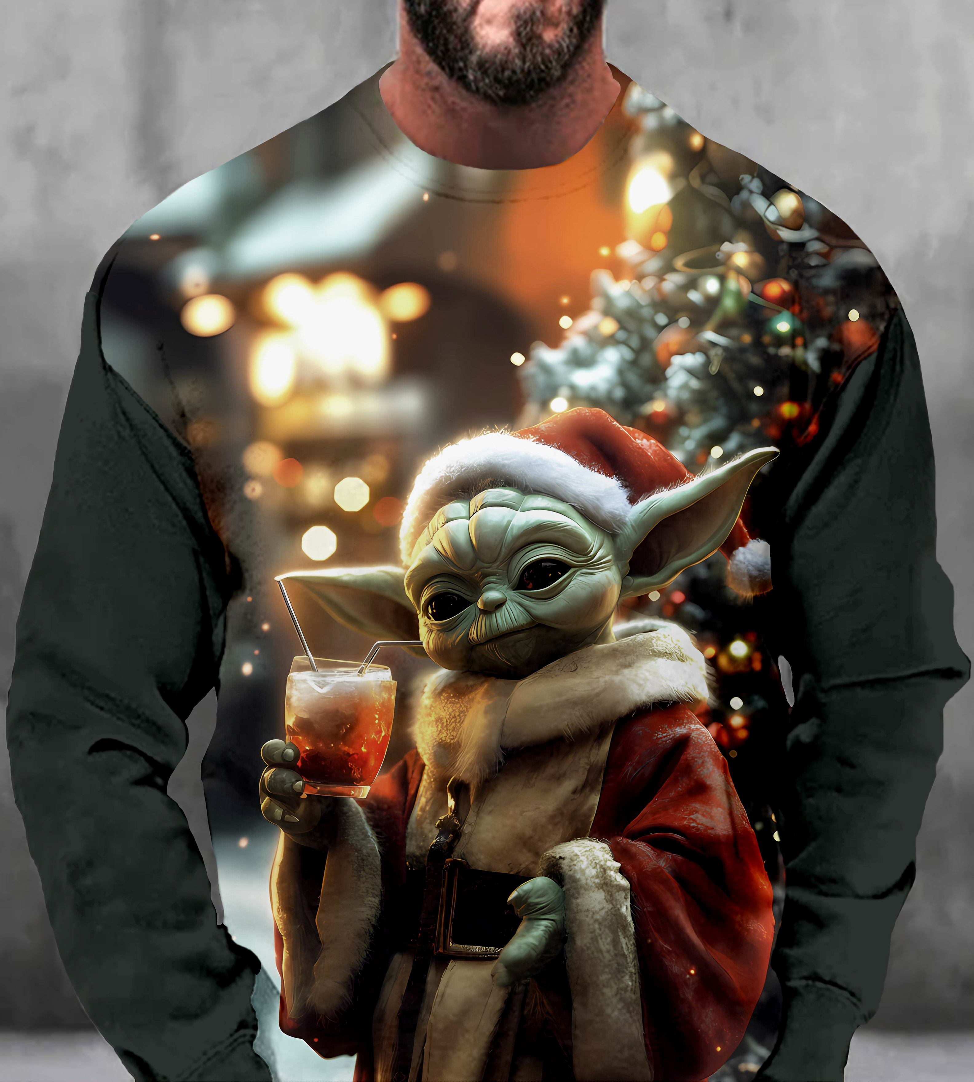 Men's Casual Classic Movie Graphic Long Sleeve Sweater