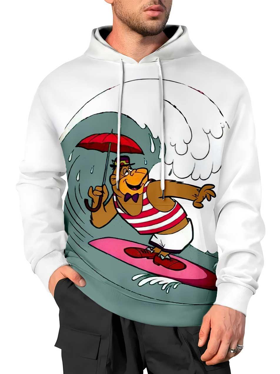 Men's Casual Art Cartoon Graphic Hoodie