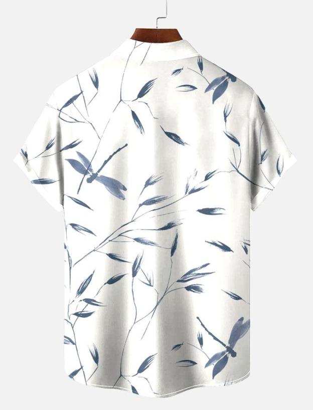 Men's Short Refreshing elegant hawaii Sleeve Shirt 