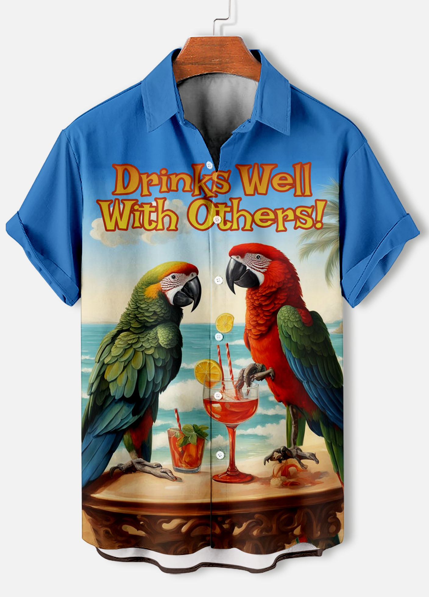 Men's Short Refreshing elegant hawaii Sleeve Shirt