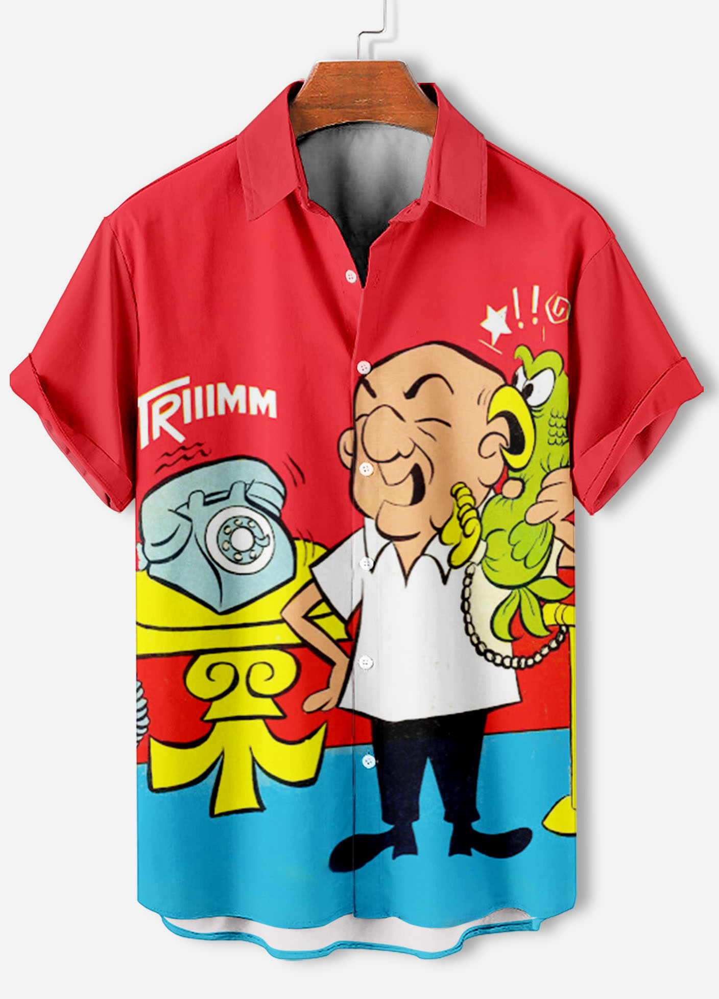Men's Classic Retro Cartoon Comic Mister magoo Short Sleeve Shirt
