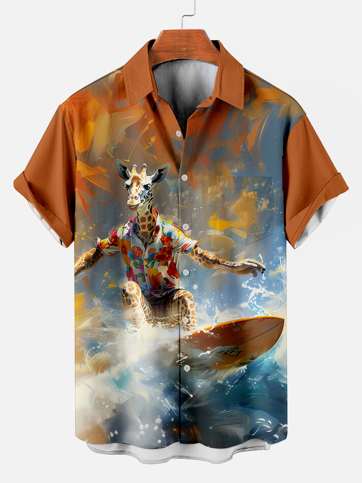 Hawaiian Animal Graphic Short Sleeve Shirt