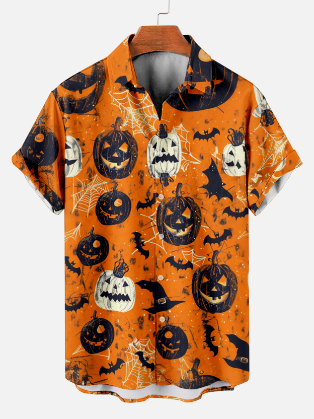 Halloween graphic short sleeve shirt