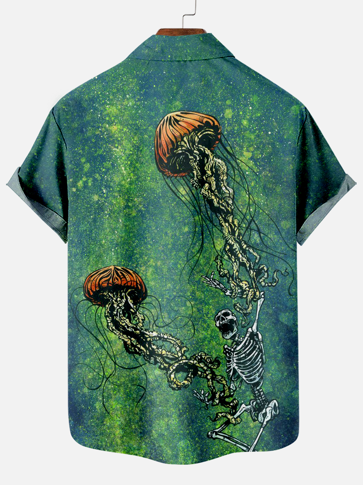 Men's Classic Day of the Dead Skull Graphic Short Sleeve Shirt