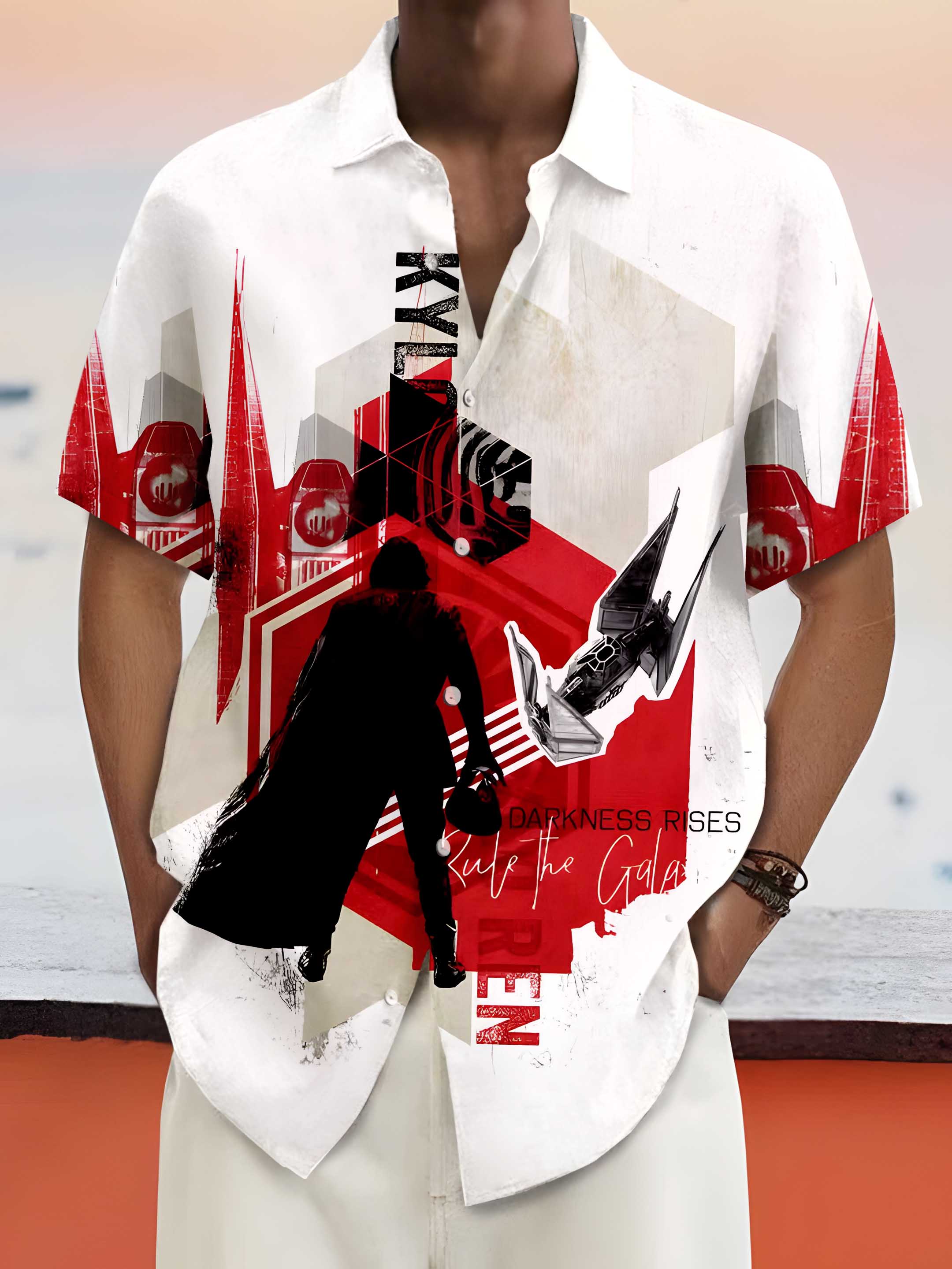 [Copy]Men's Vintage Witch Oil Painting Art Halloween Short Sleeve Shirt