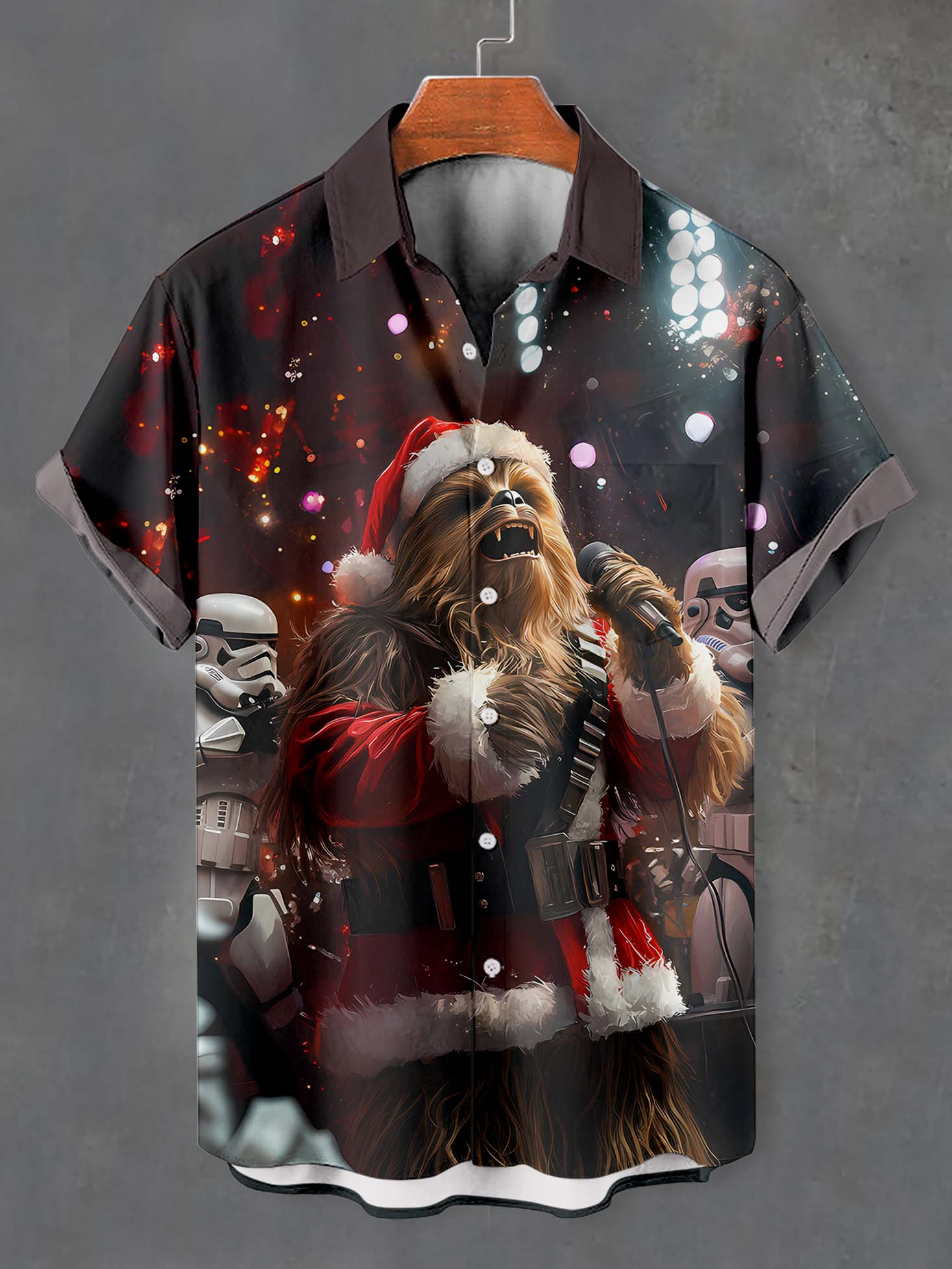 Men's Classic Movie Christmas Graphic Short Sleeve Shirt