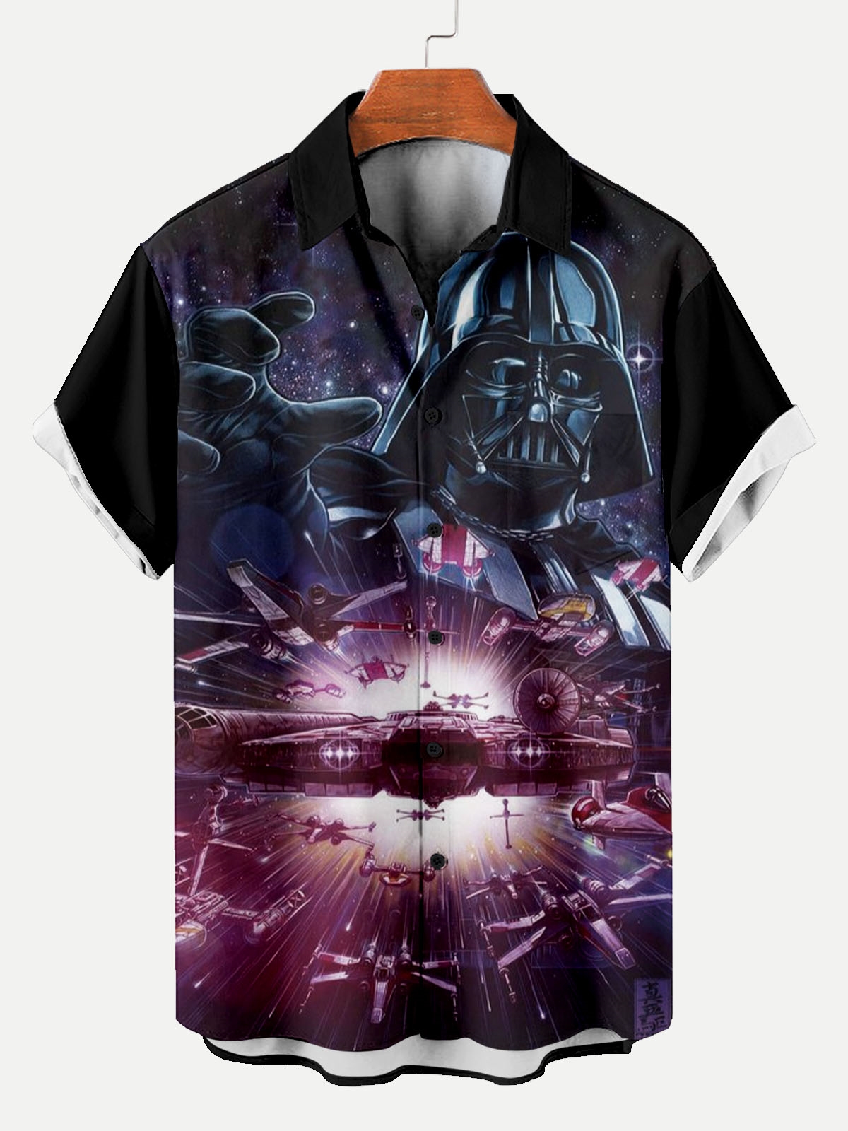  Classic Movie pattern short sleeved shirt