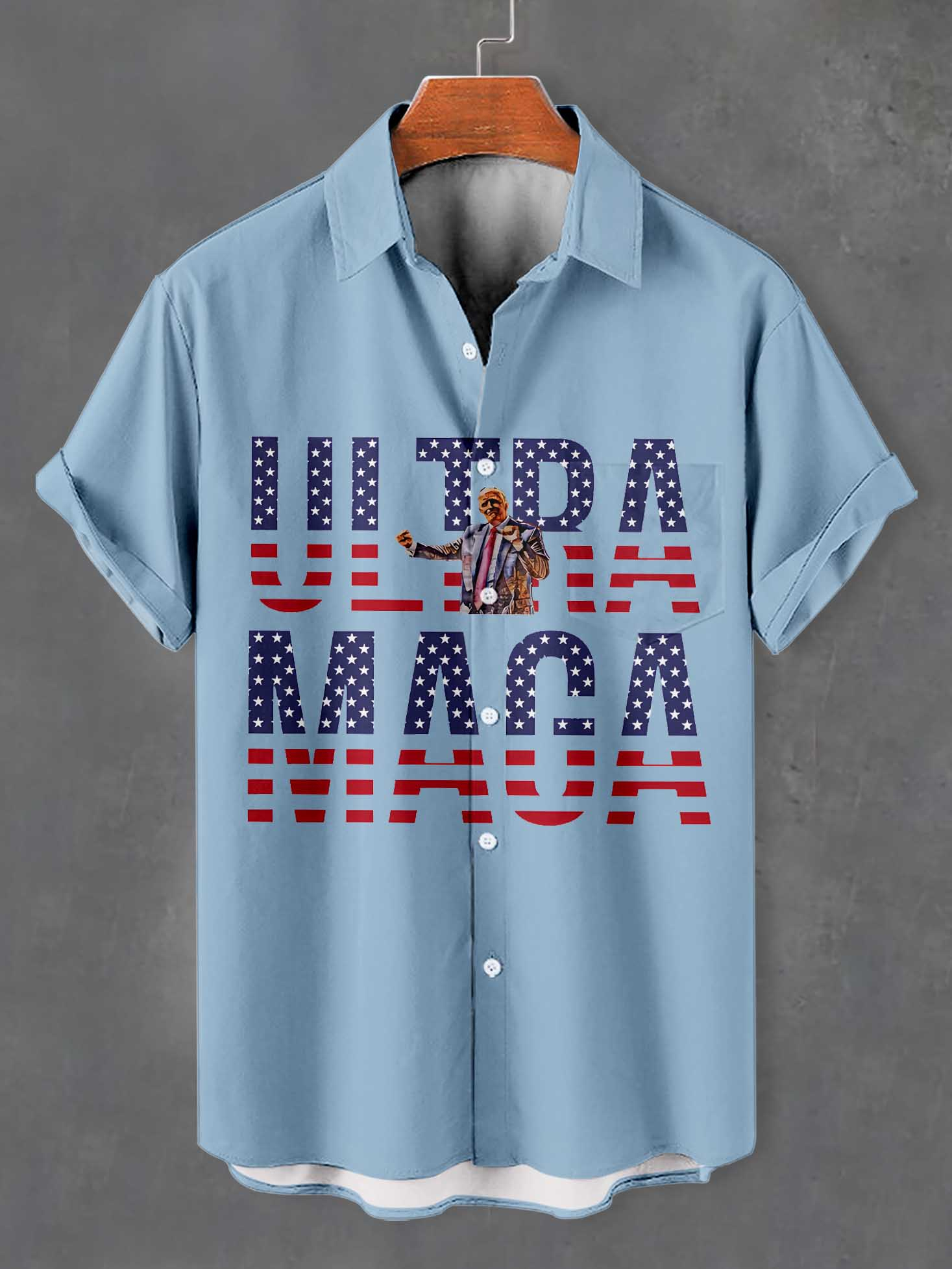 Men's Patriotic Short Sleeve Shirt