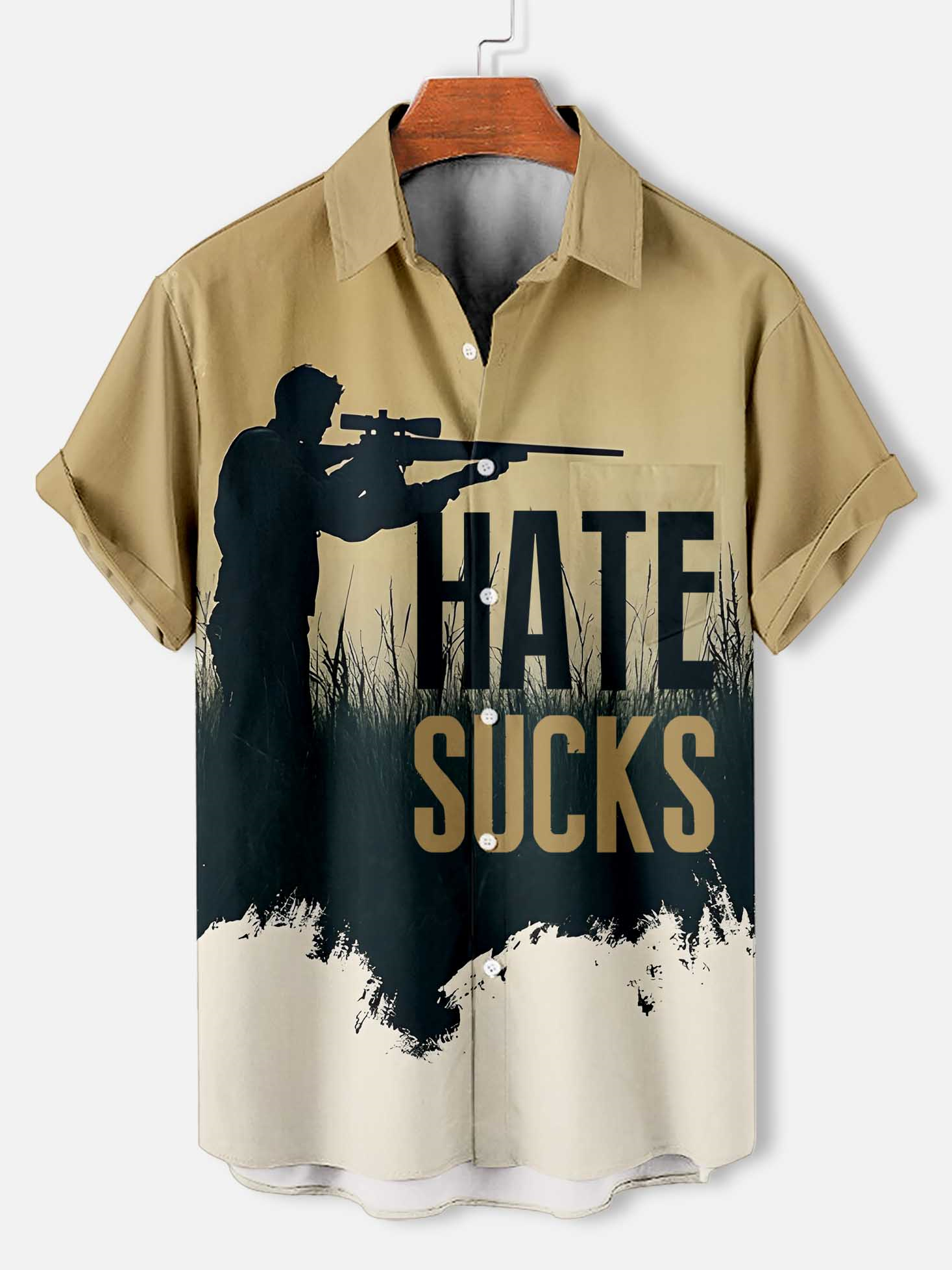 Men's Slogan Short Sleeve Shirt