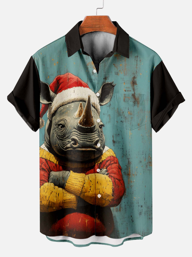 Men's Fun Cartoon Graphic Short Sleeve Shirt