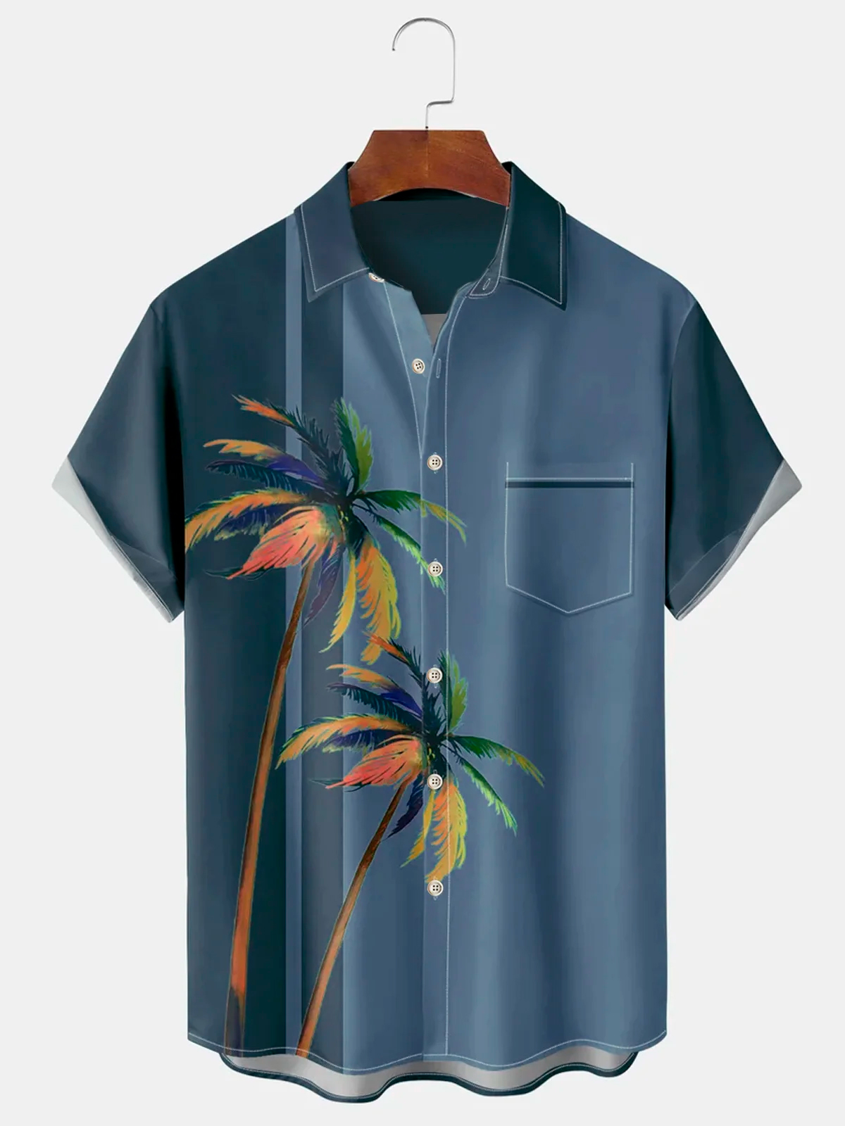 Men's Casual Pocket Short Sleeve Shirt