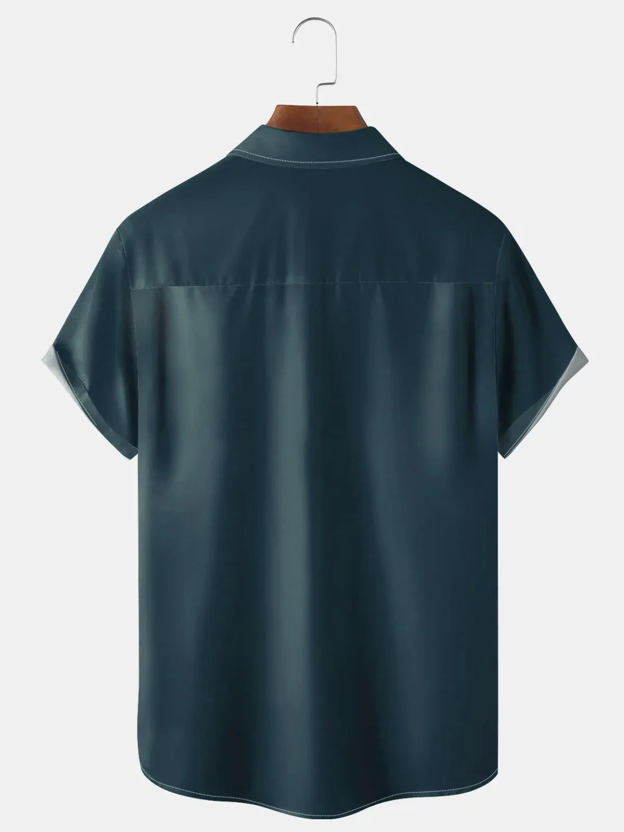 Men's Casual Pocket Short Sleeve Shirt
