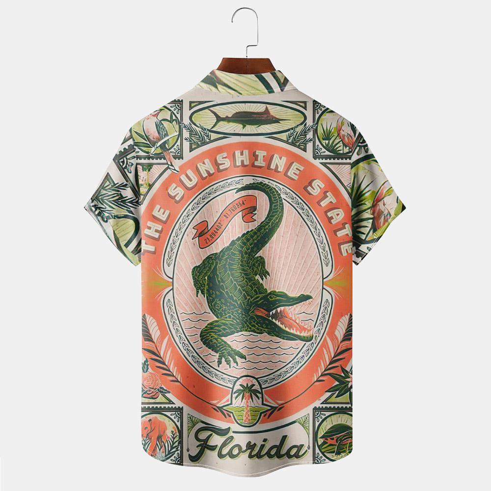 Vintage Magazine pattern short sleeved shirt