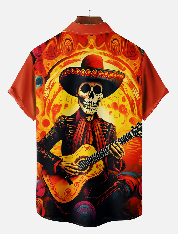 Men's Day of the Dead Graphic Short Sleeve Shirt