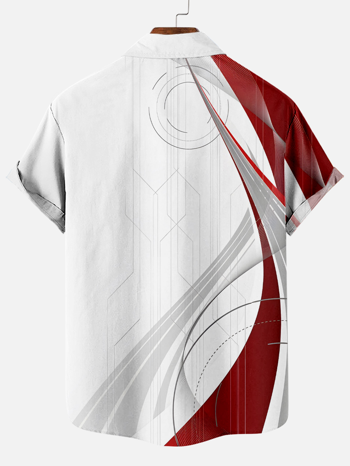 Men's Casual Contrast Color Short Sleeve Shirt