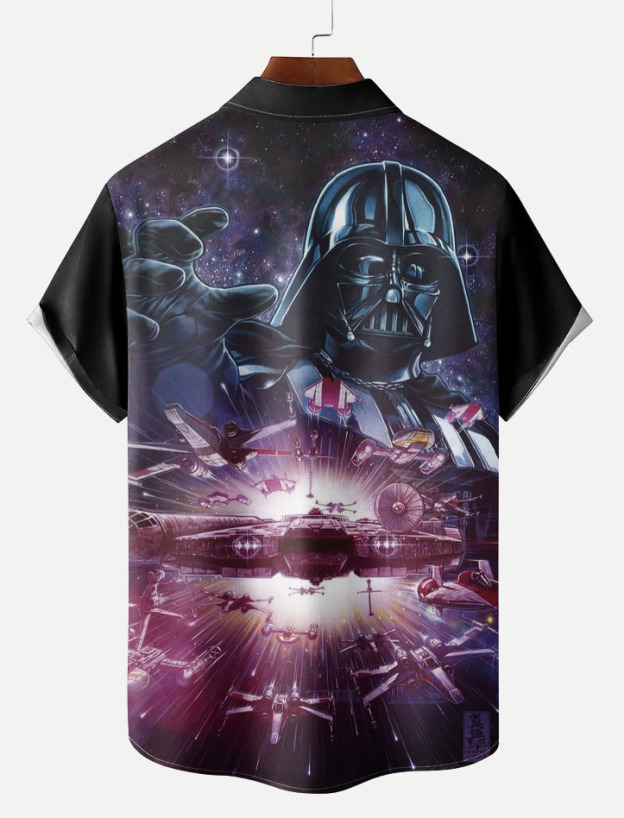  Classic Movie pattern short sleeved shirt