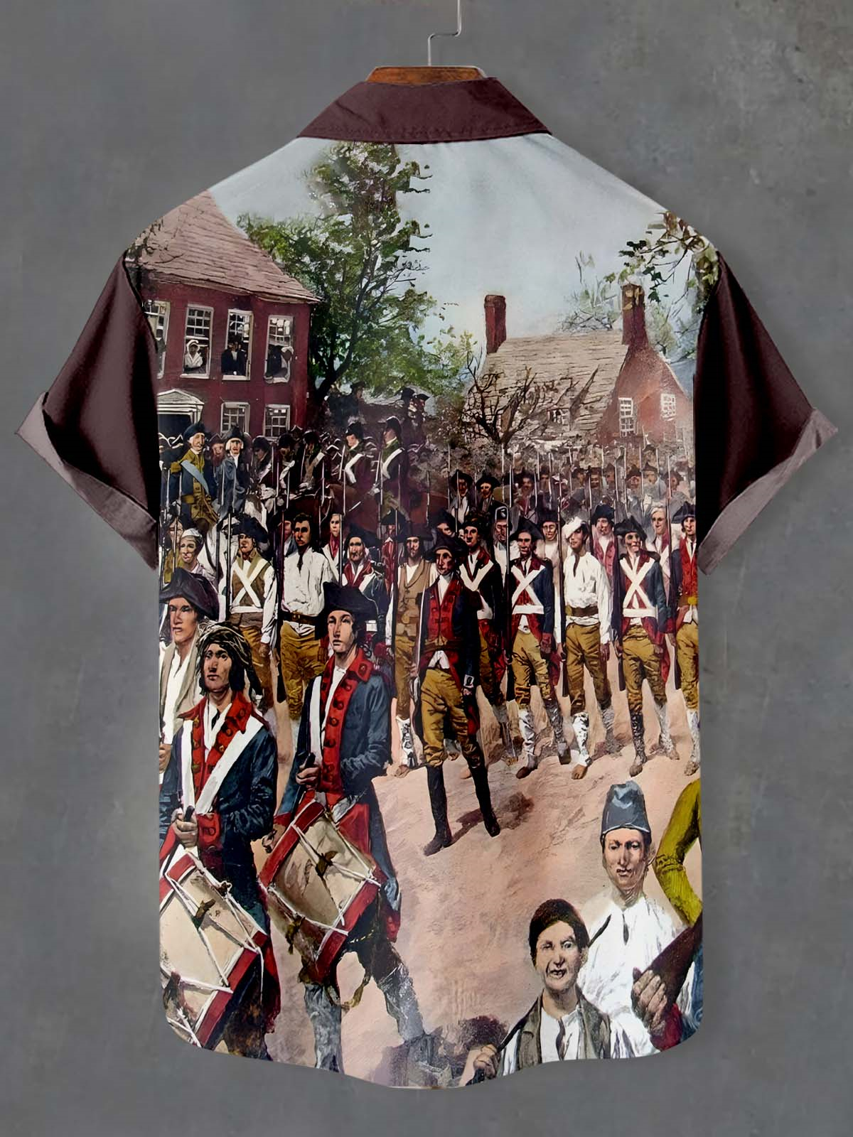 Men's American Revolutionary War Illustration short sleeve shirt