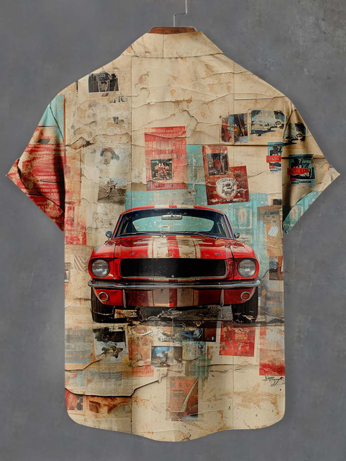 Men's Car Graphic Short Sleeve Shirt
