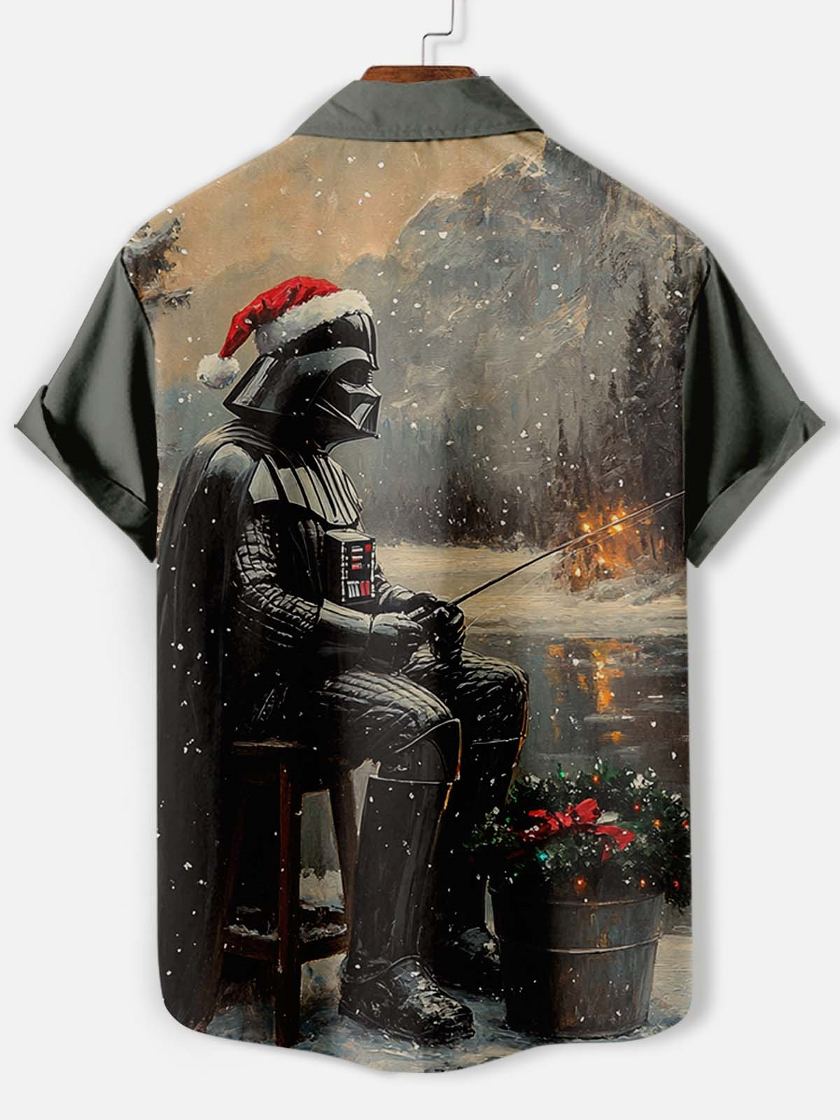 Men's Classic Movie Christmas Graphic Short Sleeve Shirt