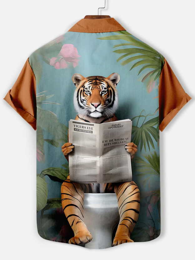 Men's Fun Animal Graphic Short Sleeve Shirt