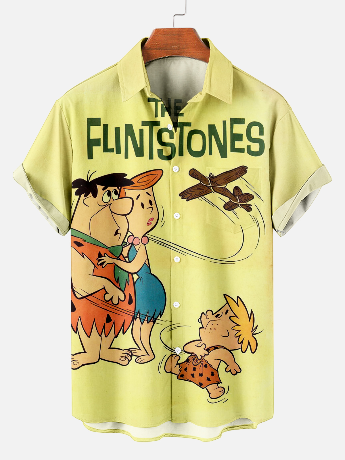 Classic Retro Cartoon Pattern Short Sleeve Shirt