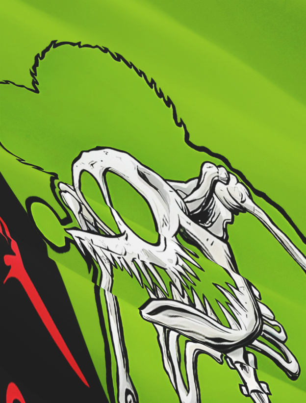 Men's cartoon racing stripe element short-sleeved shirt