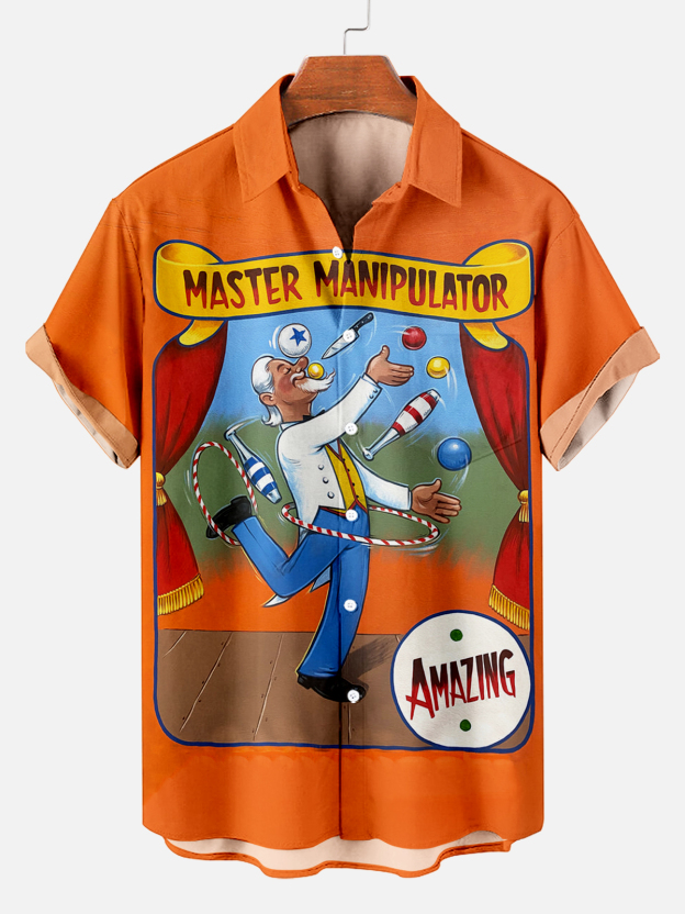 Men's Hawaiian Fun Little Yellow Duck Holiday Casual Short Sleeve Shir