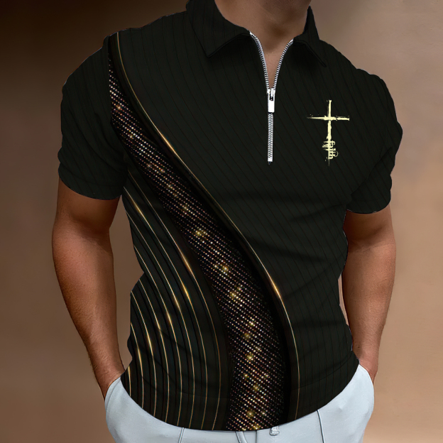 Stylish Blue Print Cotton Linen Shirt