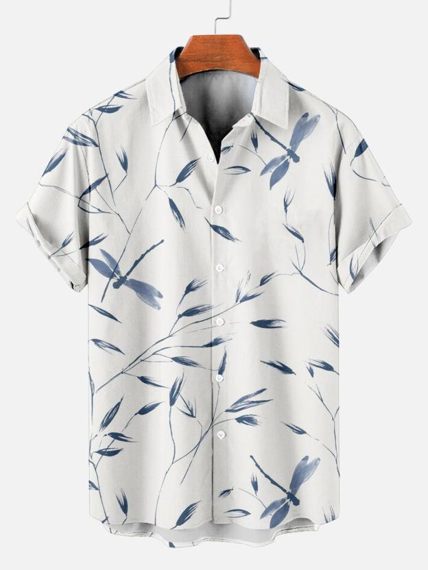 Men's Short Refreshing elegant hawaii Sleeve Shirt