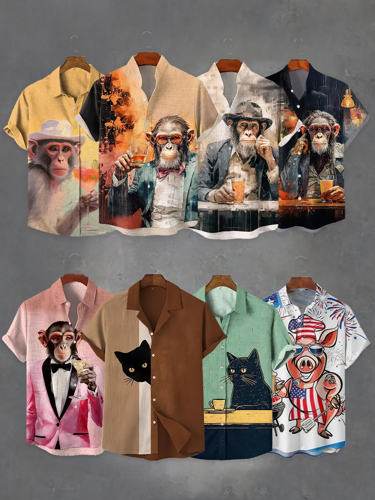 Men's Short Refreshing elegant hawaii Sleeve Shirt