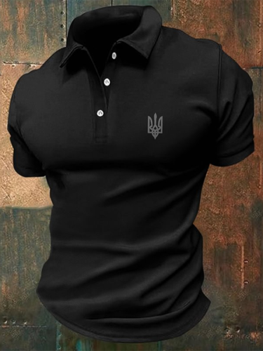 Men's faith cross graphic short-sleeved polo