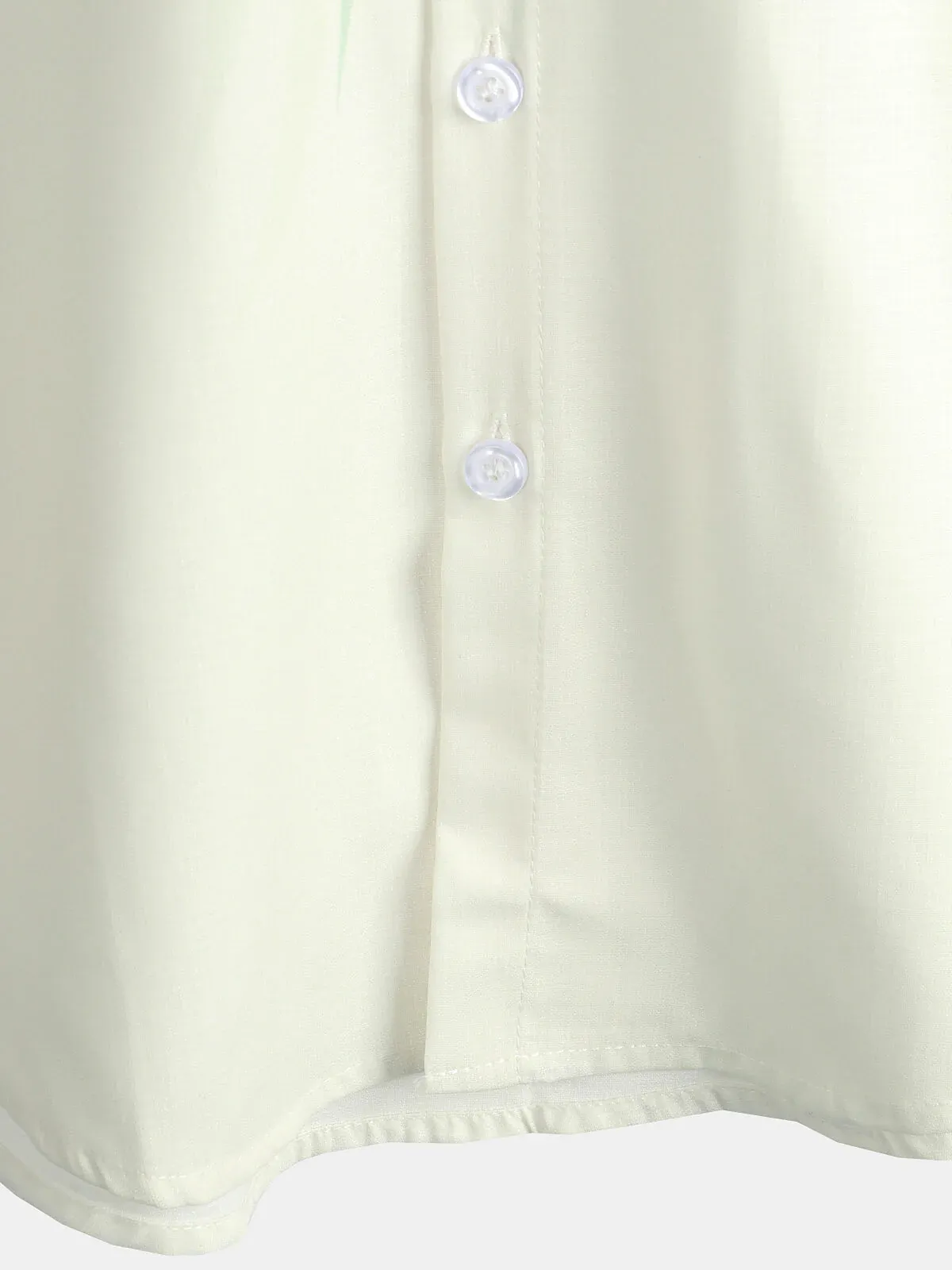 Men's Casual Gradient Feather Print Lapel Short Sleeve Shirt